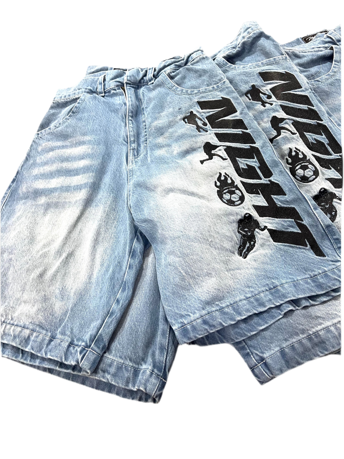 TEAM SPORT JORTS LIGHT WASH