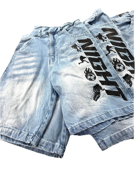 TEAM SPORT JORTS LIGHT WASH